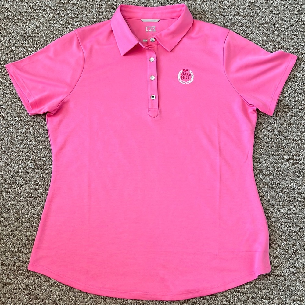 LAST CALL DONATING!! Women’s Cutter & Buck Pink Golf Polo UPF 50+